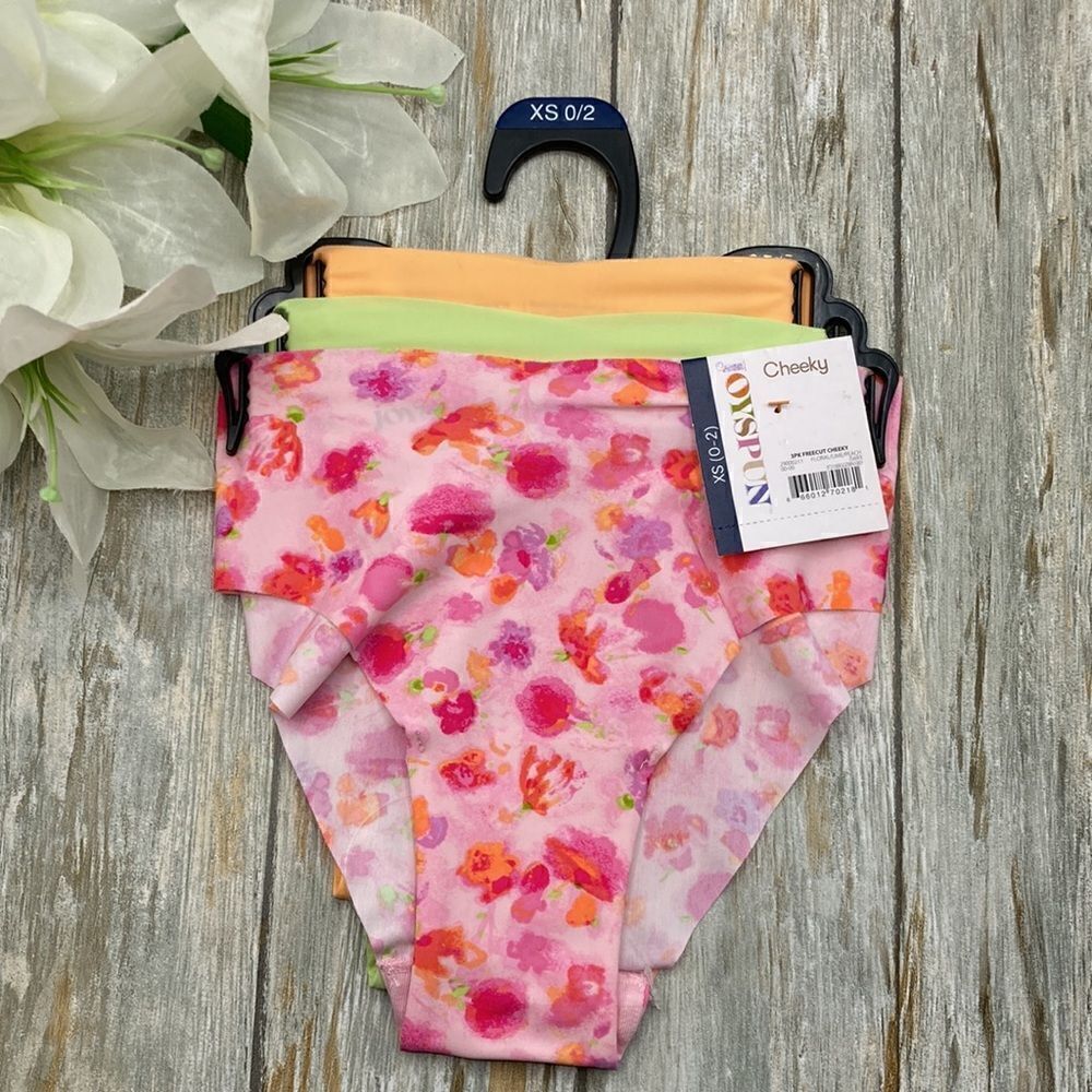 Women's No Show Cheeky Panties Underwear 3-Pack Size XS